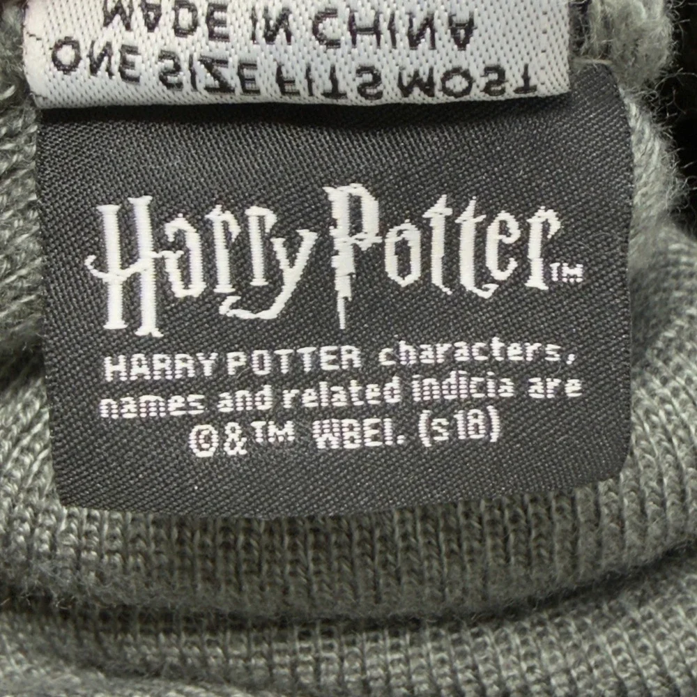 Harry Potter Ravenclaw Beanie Hat Grey Blue Striped Cuffed Knit One Size 2018‎